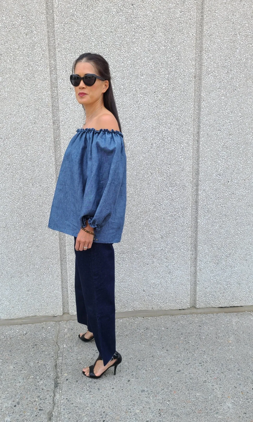 Mimi Linen Top Denim