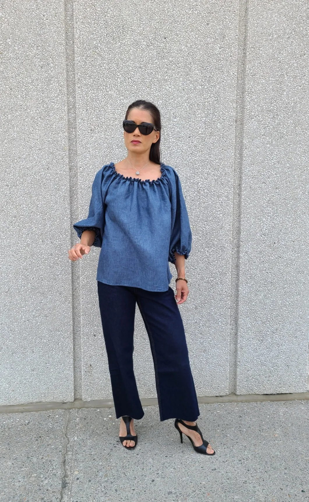 Mimi Linen Top Denim