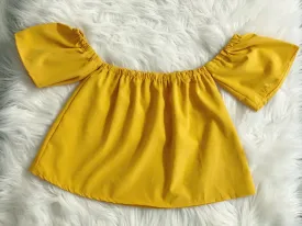 Mustard Off Shoulder Top