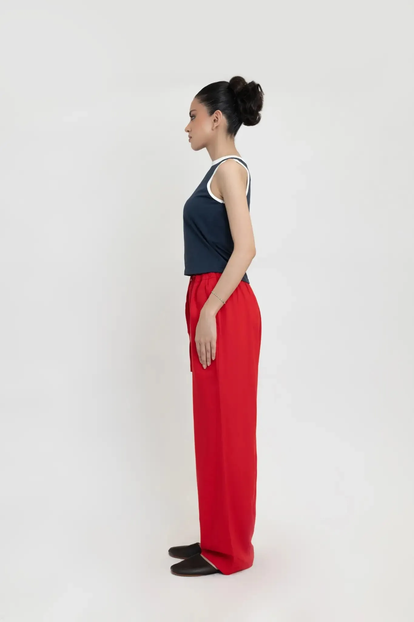 Navy Blue Boxy Tank Top
