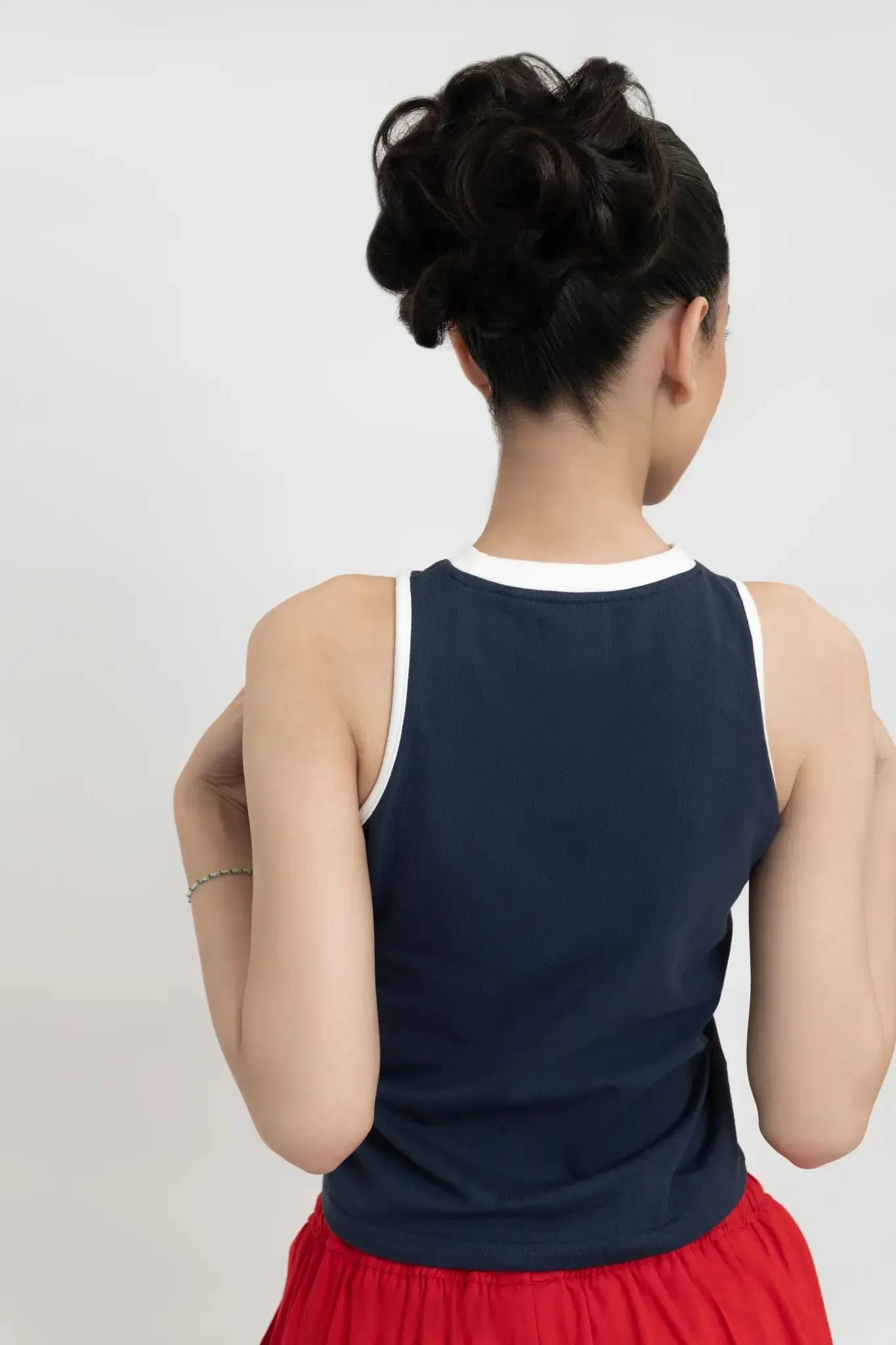 Navy Blue Boxy Tank Top