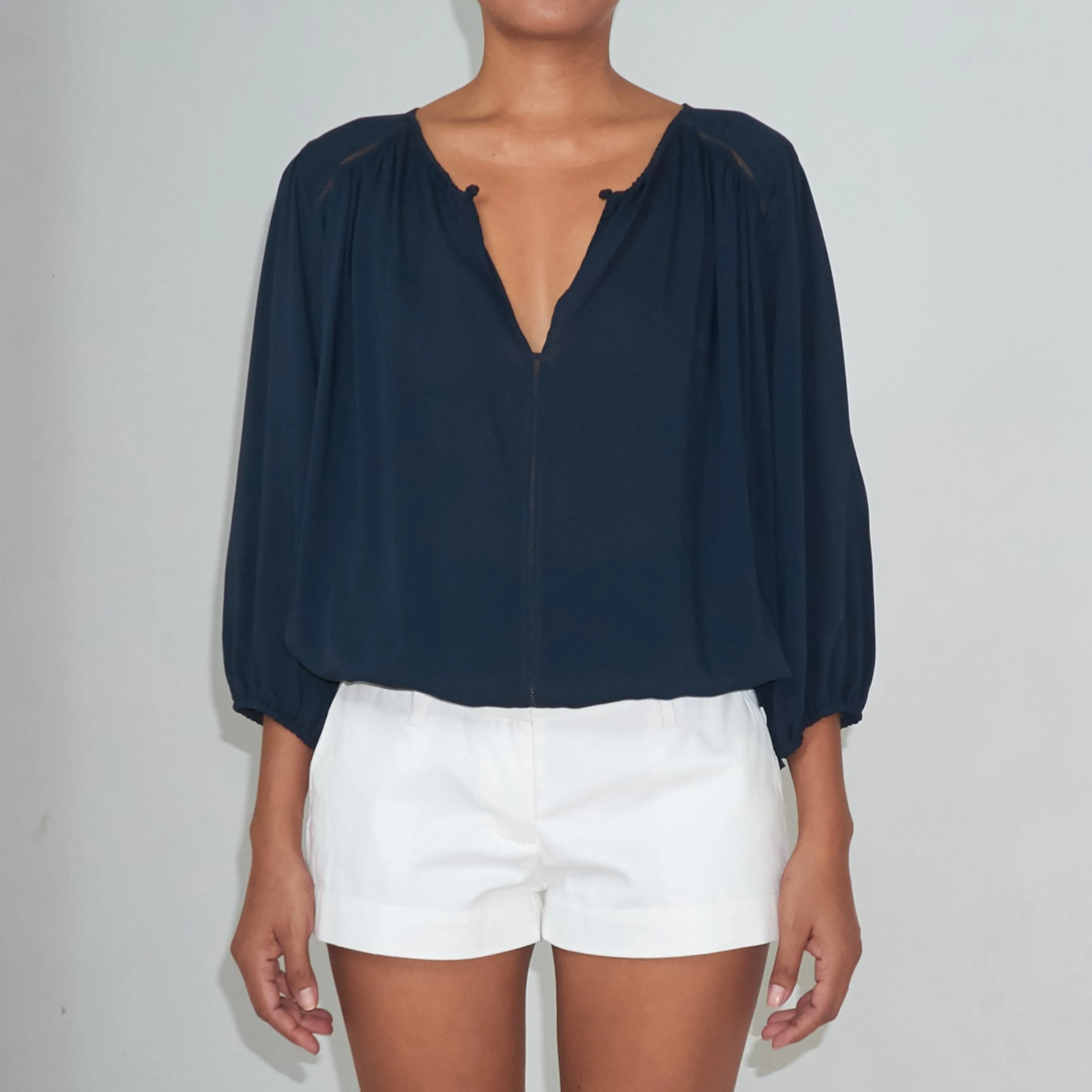NOLITA BLOUSE - Rayon Voile | Midnight Blue