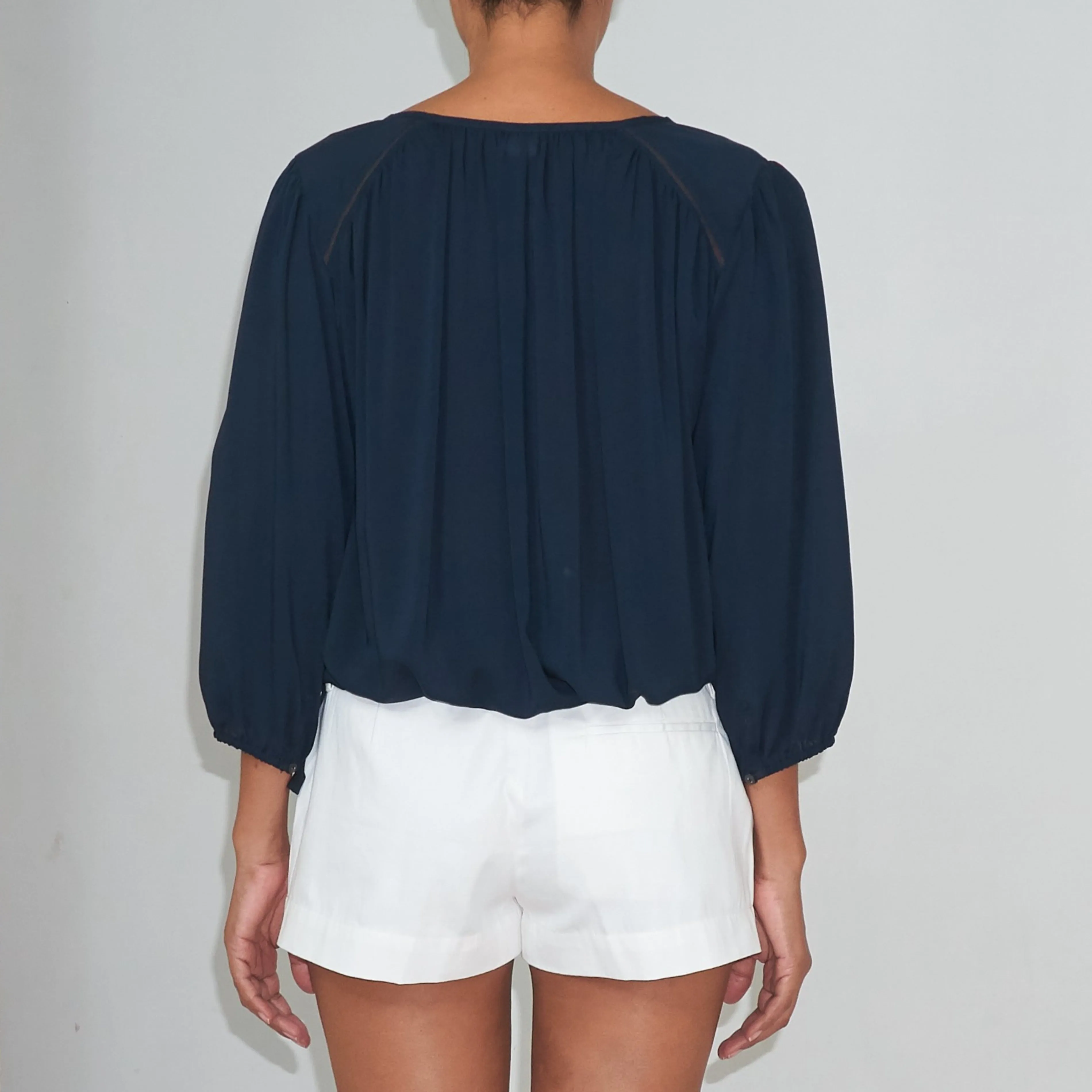 NOLITA BLOUSE - Rayon Voile | Midnight Blue