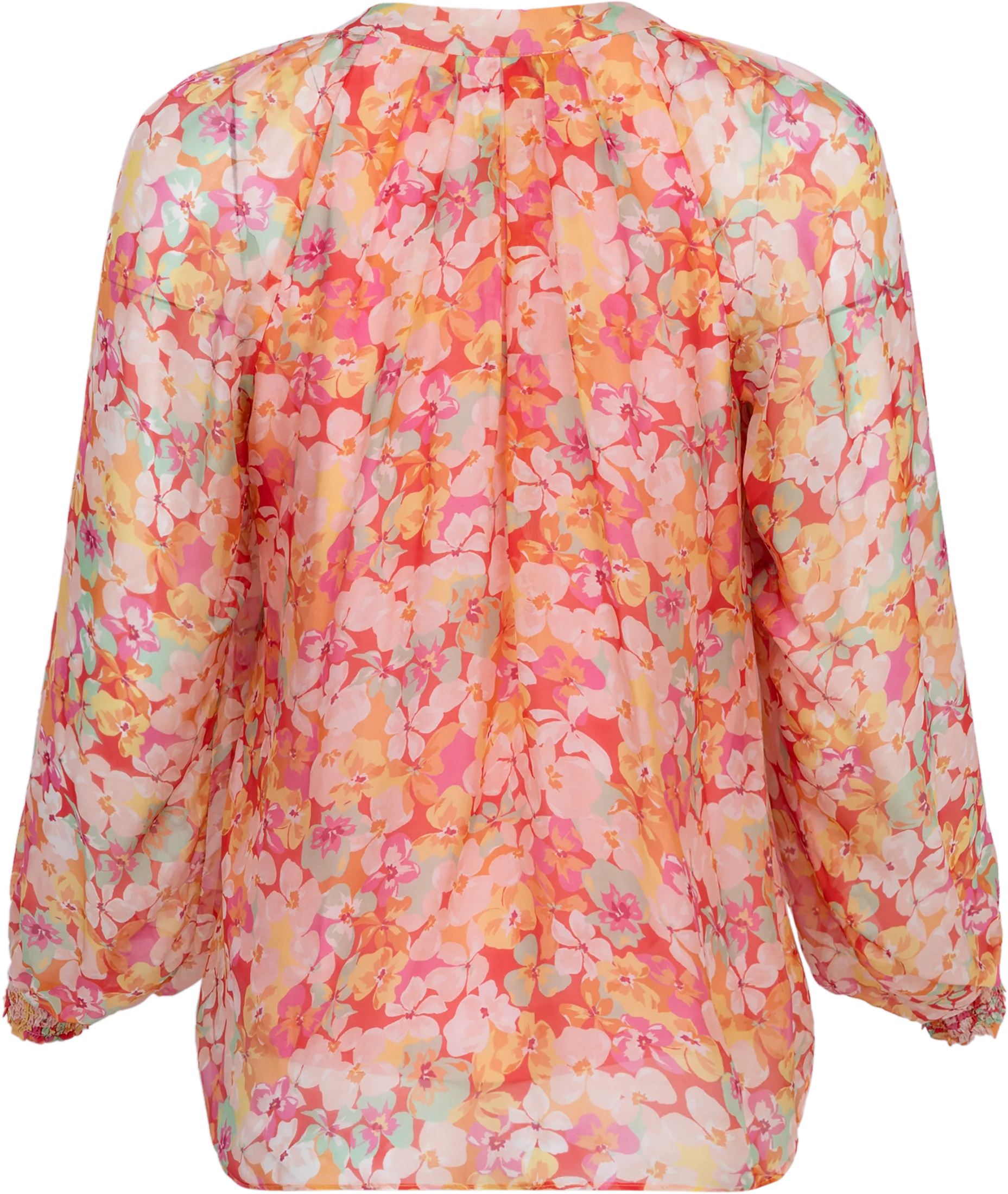 Octavia Silk-Rayon Blouse - Orange