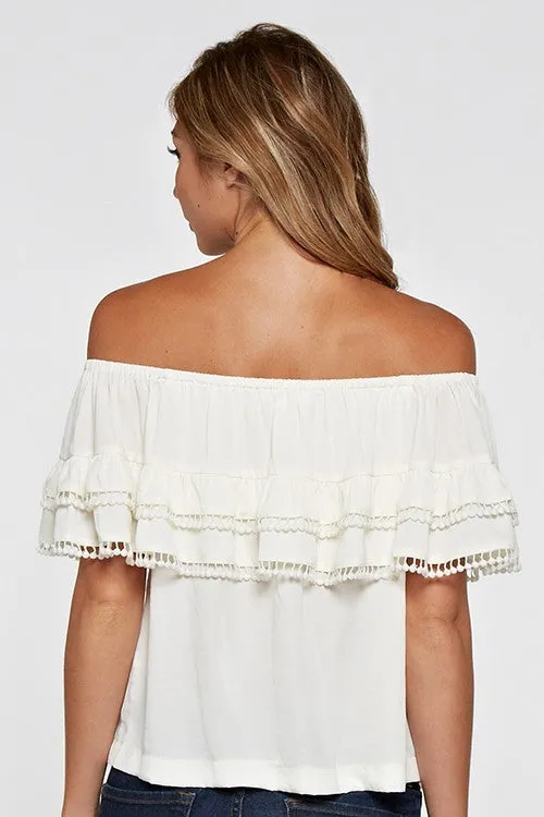 Off Shoulder Ruffle Top
