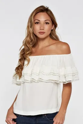 Off Shoulder Ruffle Top