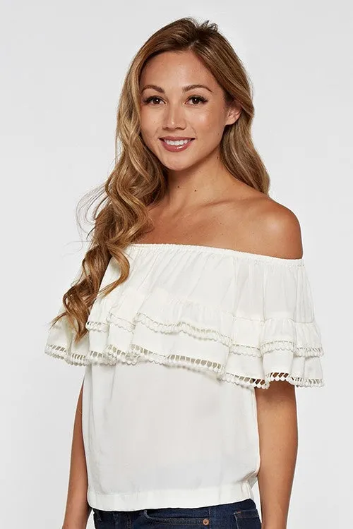Off Shoulder Ruffle Top