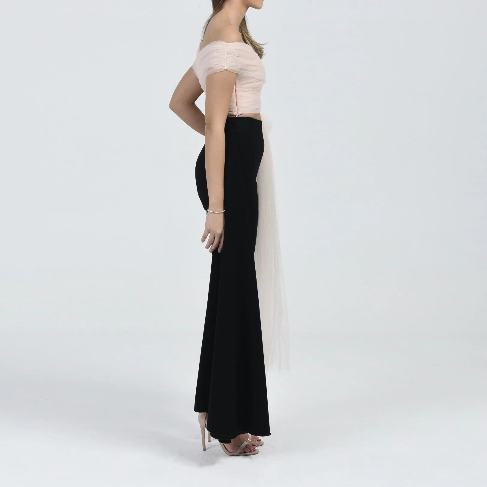 Off-Shoulder Tulle Top