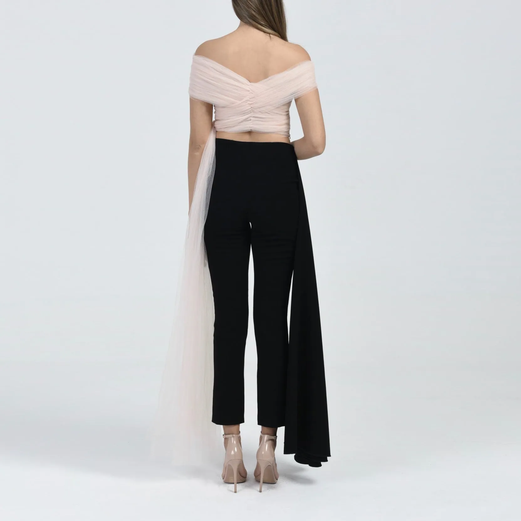 Off-Shoulder Tulle Top