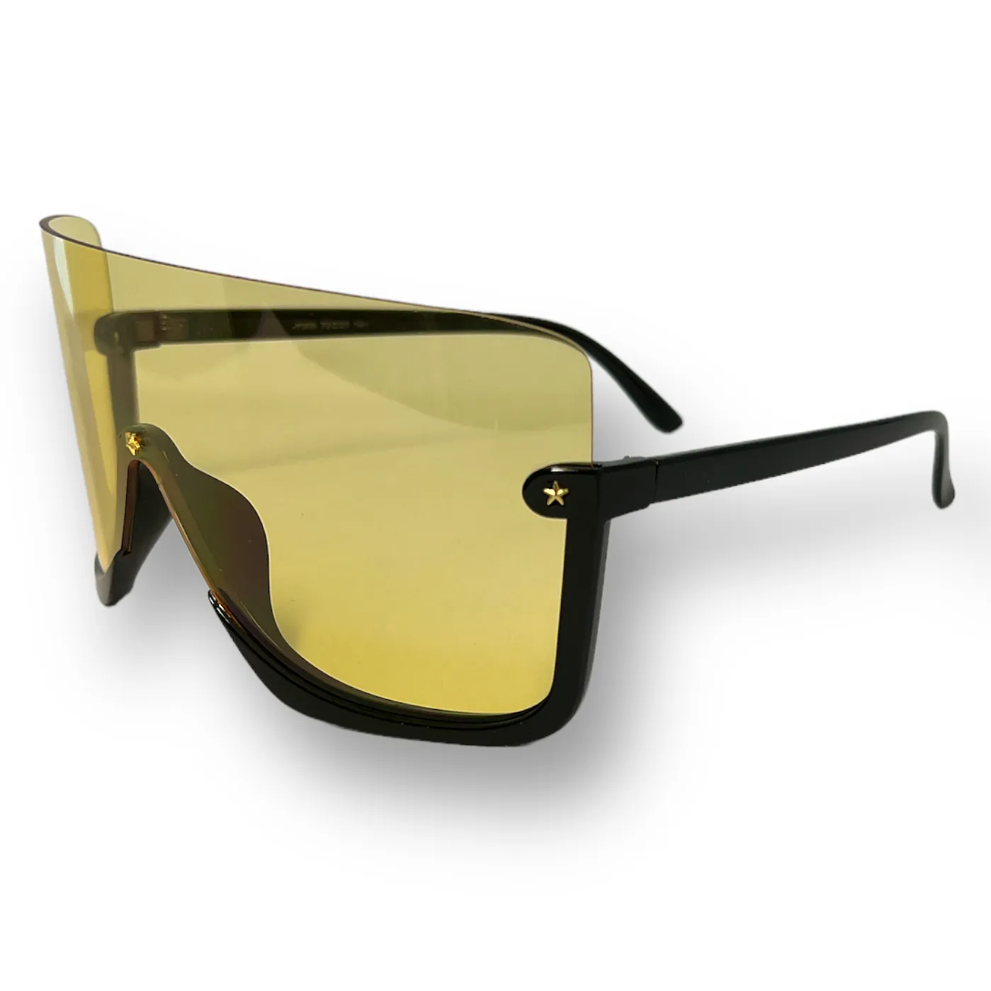 Oversized Flat Top Shield Sunglasses Semi Rimless for Men and Women