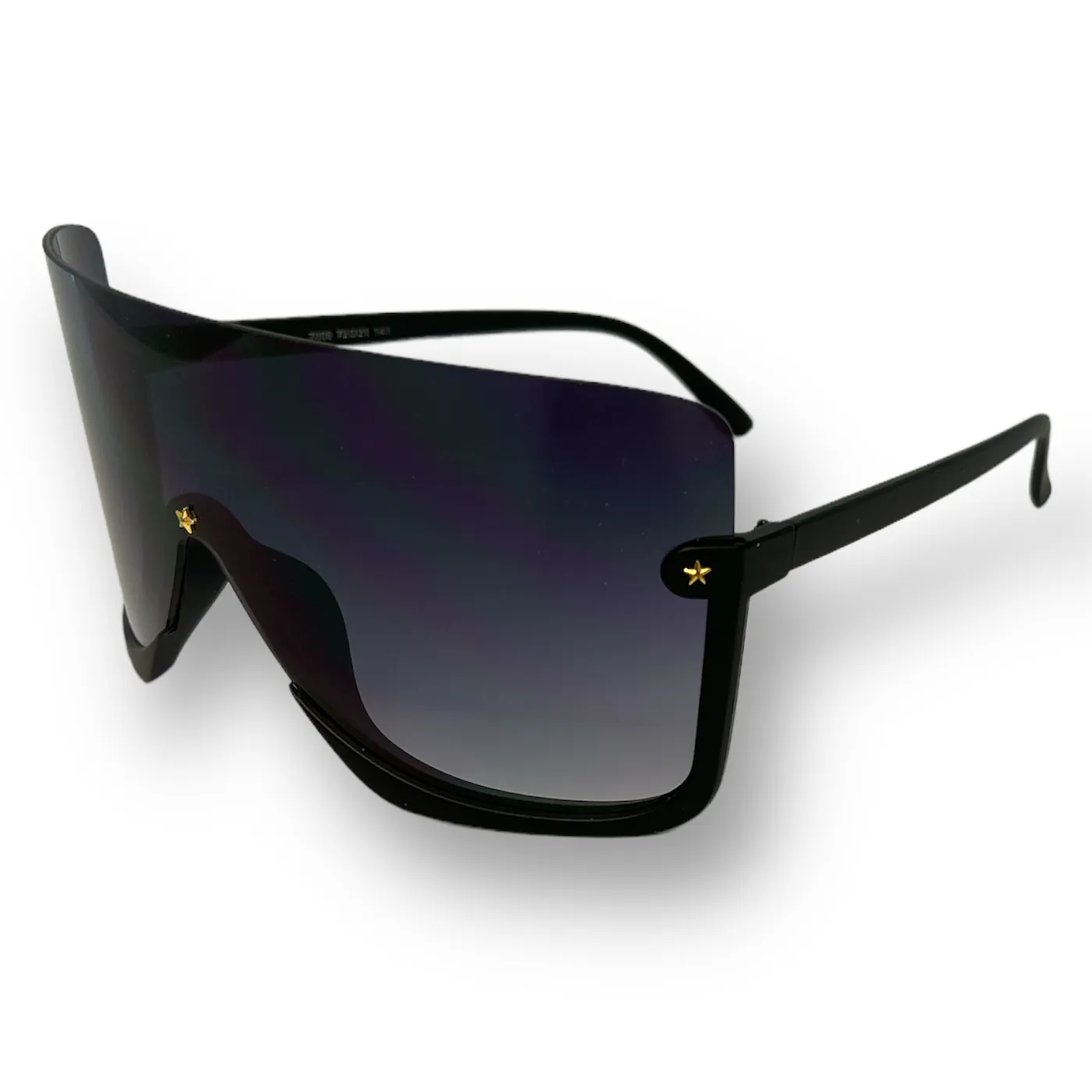 Oversized Flat Top Shield Sunglasses Semi Rimless for Men and Women