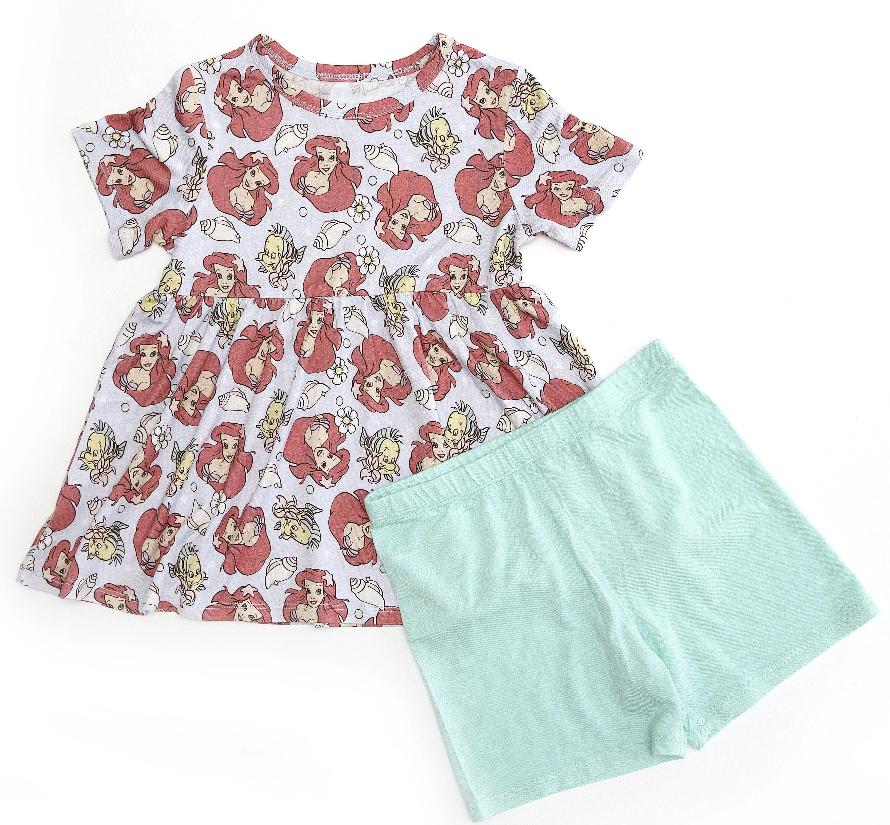 Park Fun Sea Princess - Bamboo Short Sleeve & Shorts Peplum