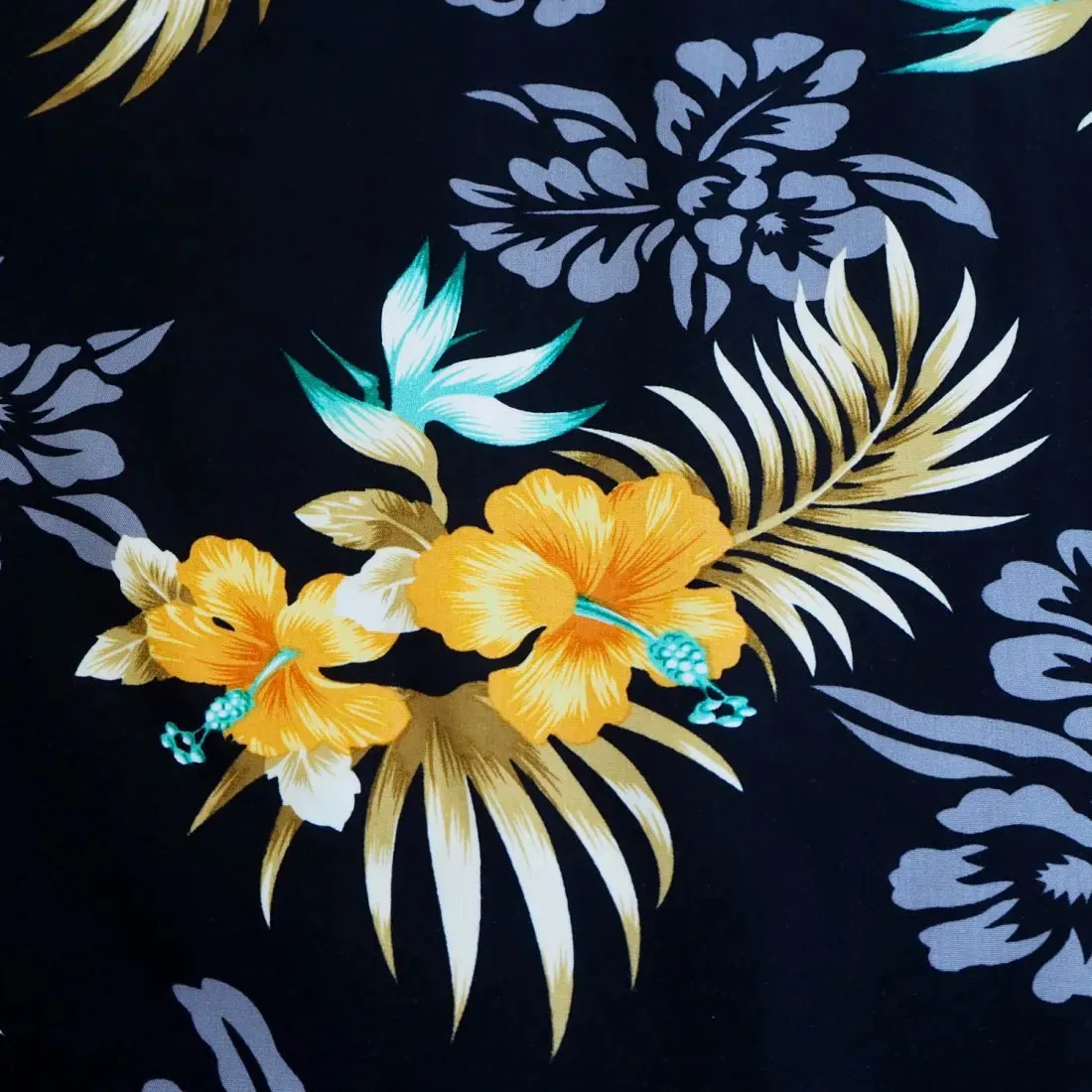 Passion Black Lady's Hawaiian Rayon Blouse