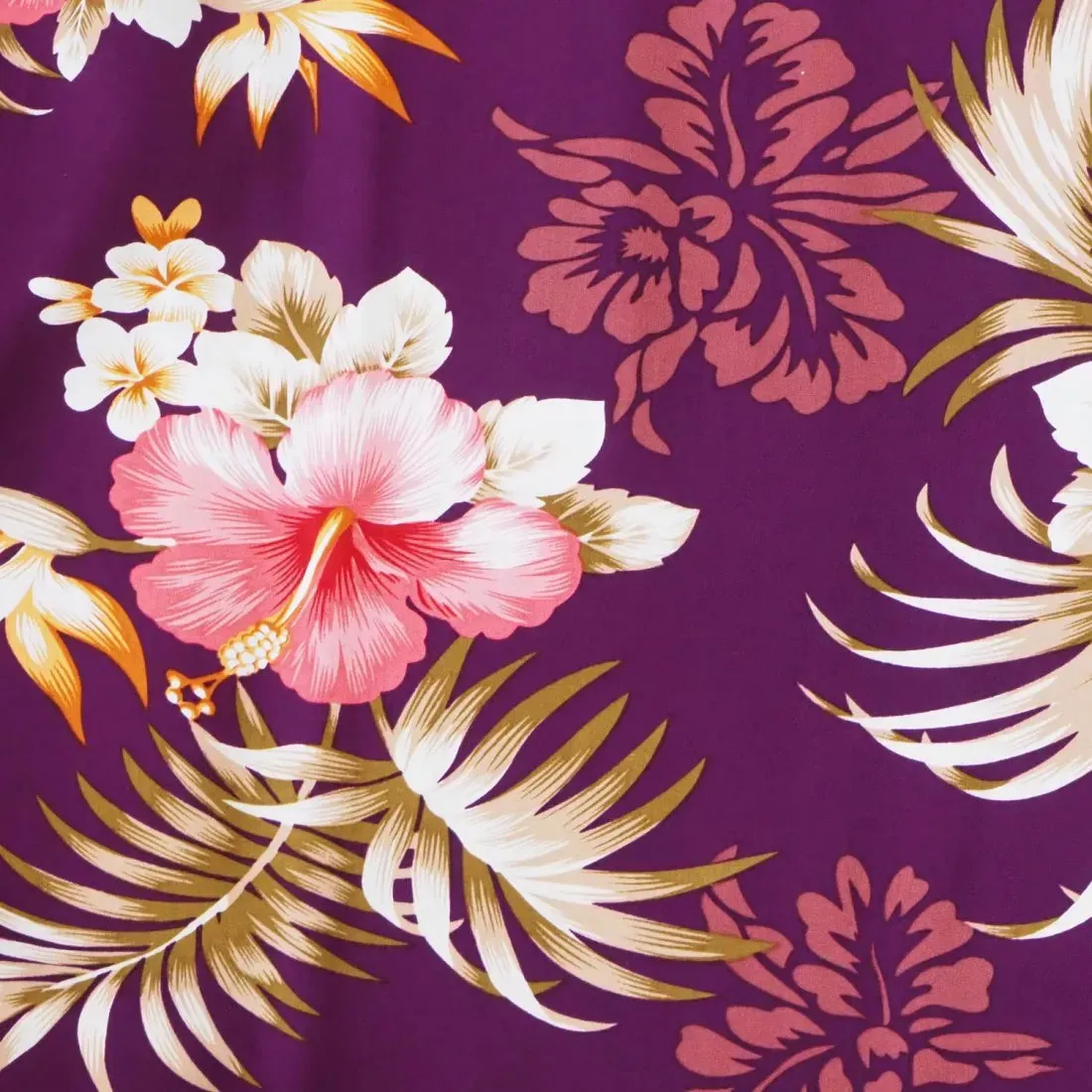 Passion Purple Lady's Hawaiian Rayon Blouse