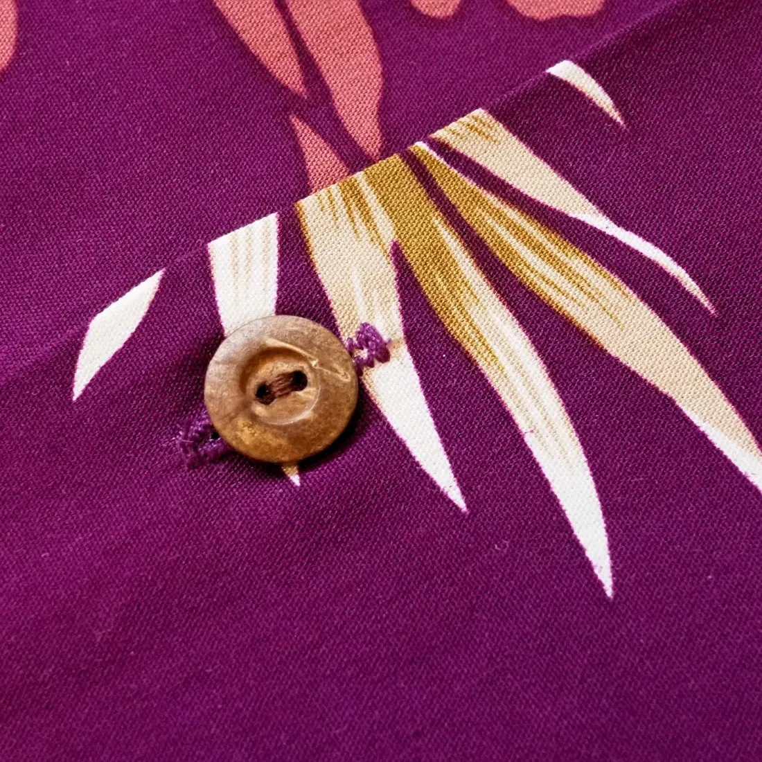 Passion Purple Lady's Hawaiian Rayon Blouse