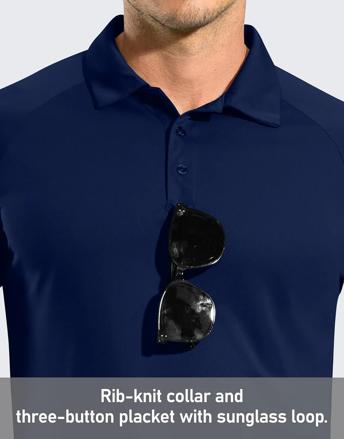 Pudolla Men's Long Sleeve Golf Polo Shirt UPF 50  Lightweight Sun Protection Cool Shirts for Men Work Fishing Hiking