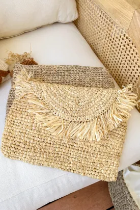 Raffia Clutch