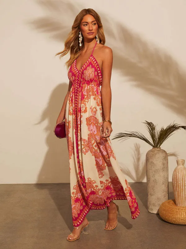 Sleeveless V-Neck Maxi Dress