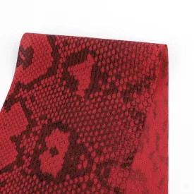 Snakeskin Rayon Challis - Red