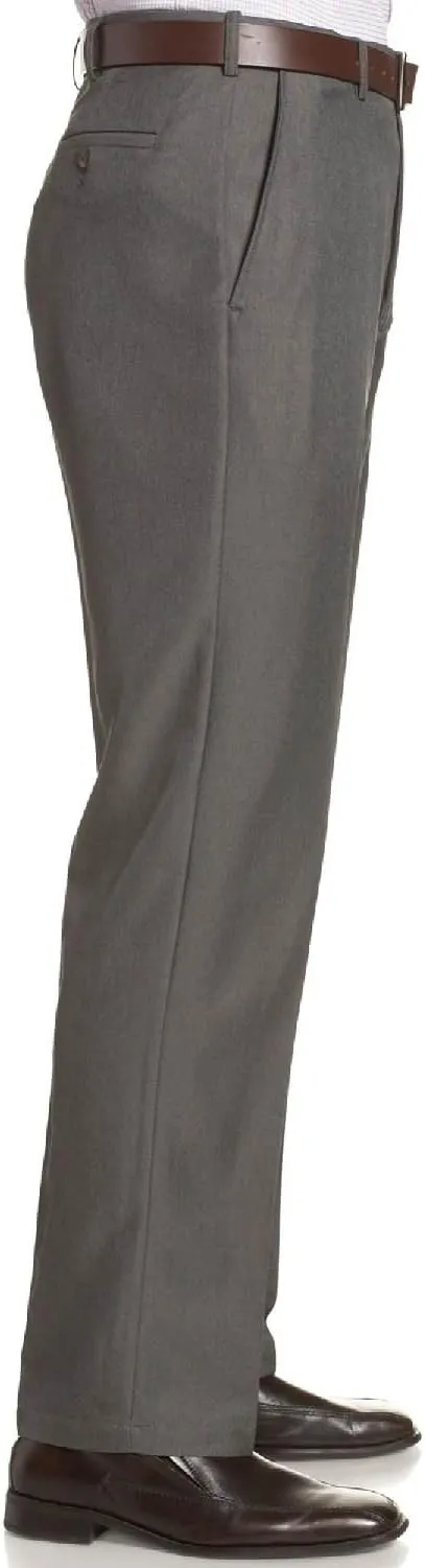 Sportoli Men's Cool Classic Fit Hidden Expandable Waist Plain Front Dress Pants