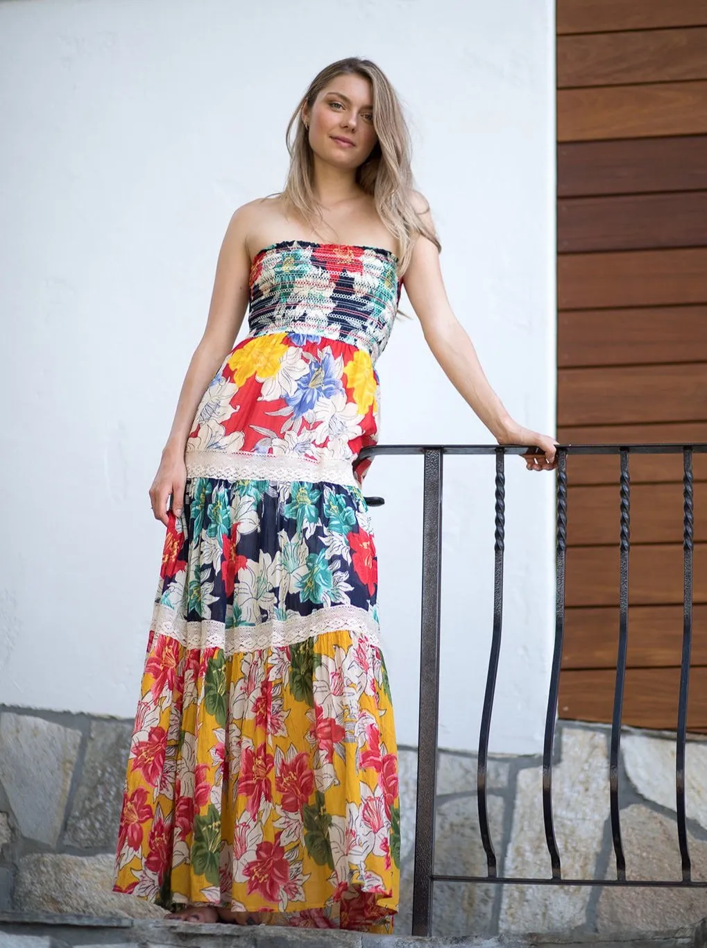 Strapless Date Maxi-Multi Color