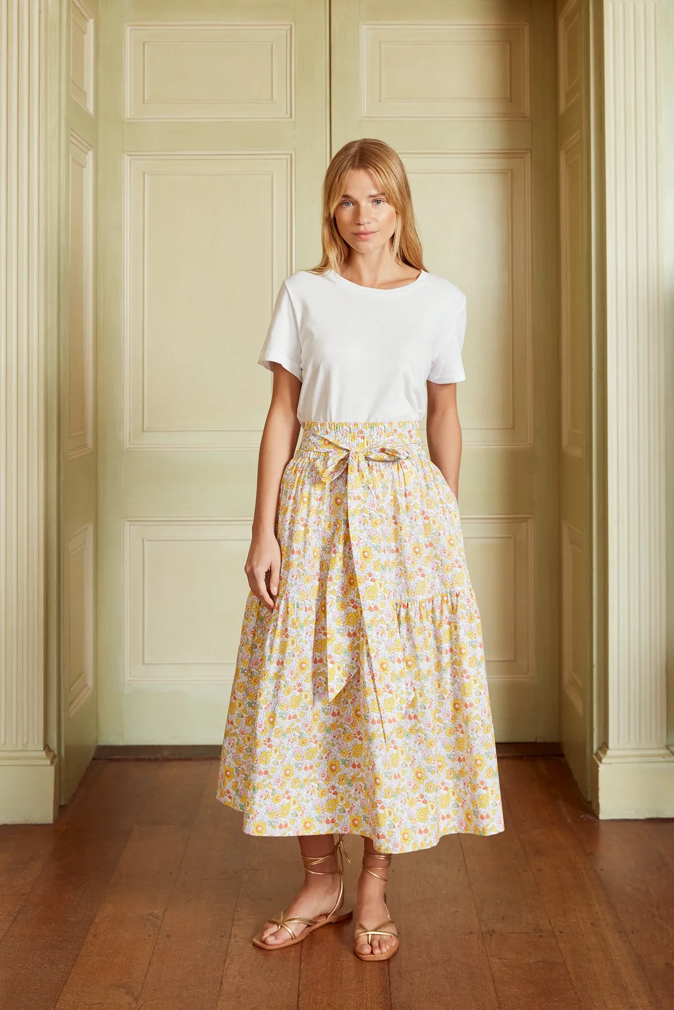 THE TIE WAIST SKIRT | Sunshine Florals