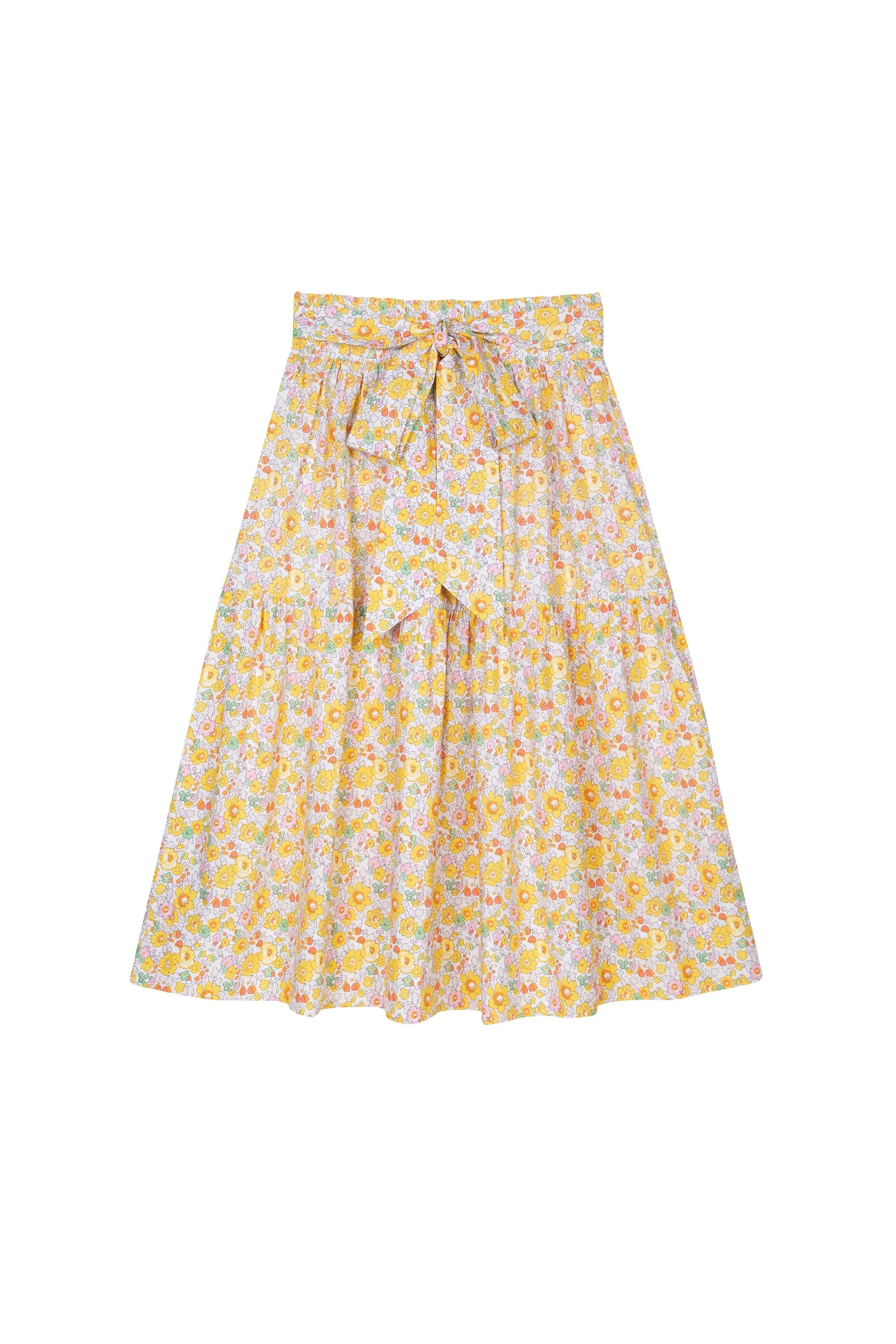 THE TIE WAIST SKIRT | Sunshine Florals