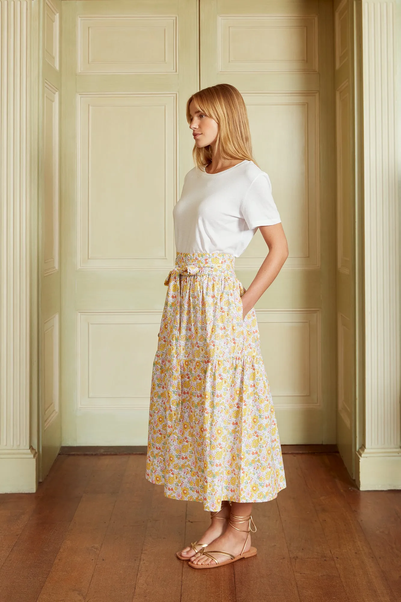 THE TIE WAIST SKIRT | Sunshine Florals