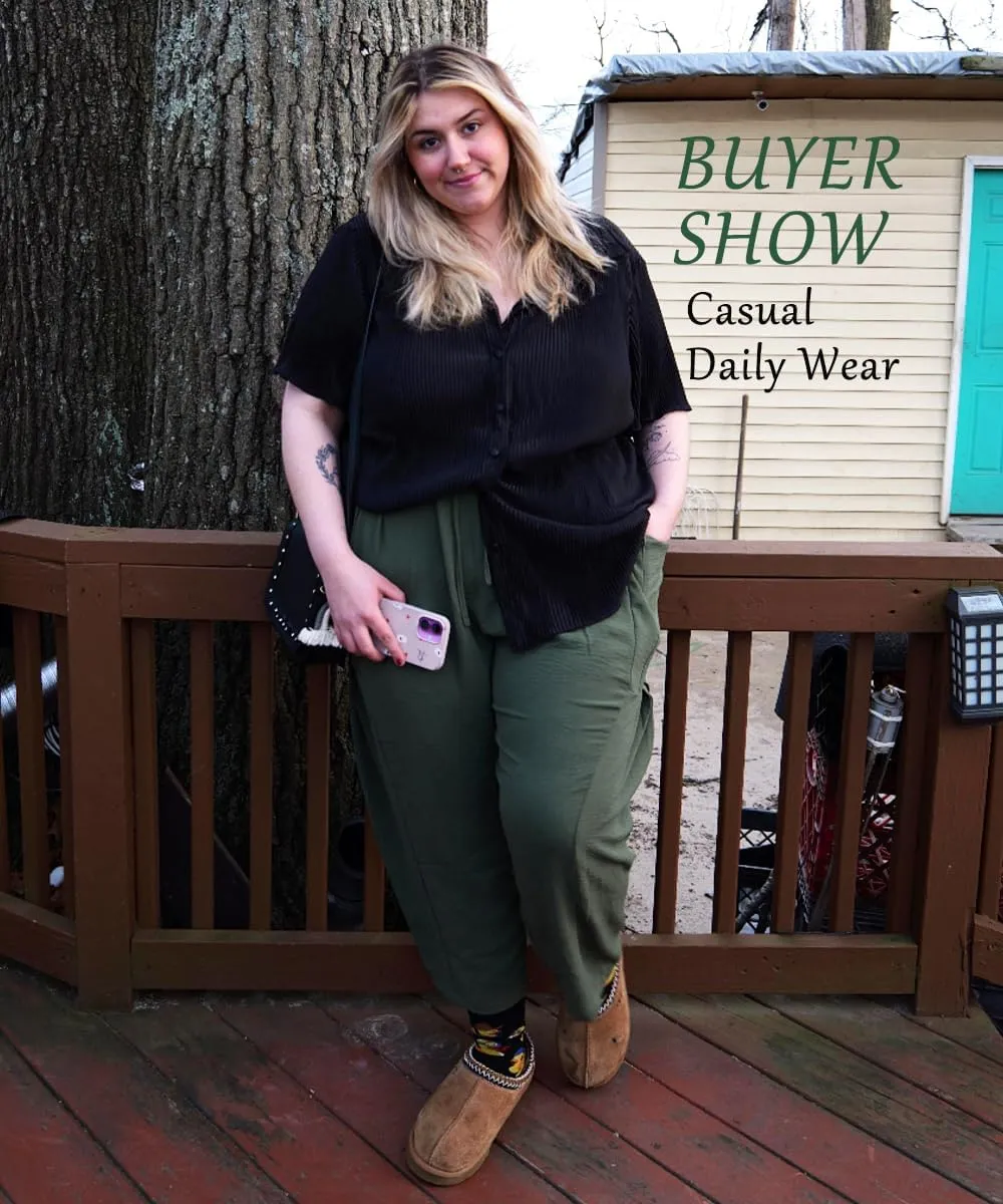 TIYOMI Plus Size Pants for Women Summer Palazzo Harem Pants Drawstring Lightweight Pant with Pockets Loose Casual XL-5XL