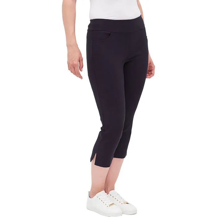 Tribal Flatten It Pull On Capri - Deepblue*