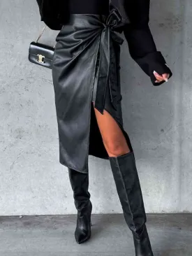 Vada Tied High Waist Skirt