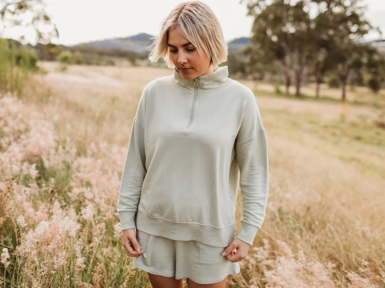 Weekender Pullover - Woman - Bamboo French Terry - Sage