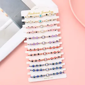 Wholesale Demon Eye Alloy Bracelet Set of 12