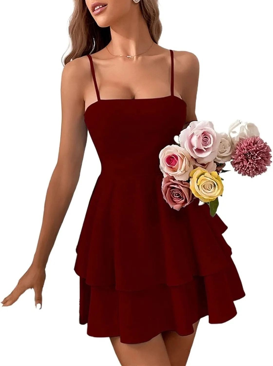 Women's Sexy with Adjustable Bow Backless Halter Dress Perfect for Cocktail Parties Mini Dress for Parties