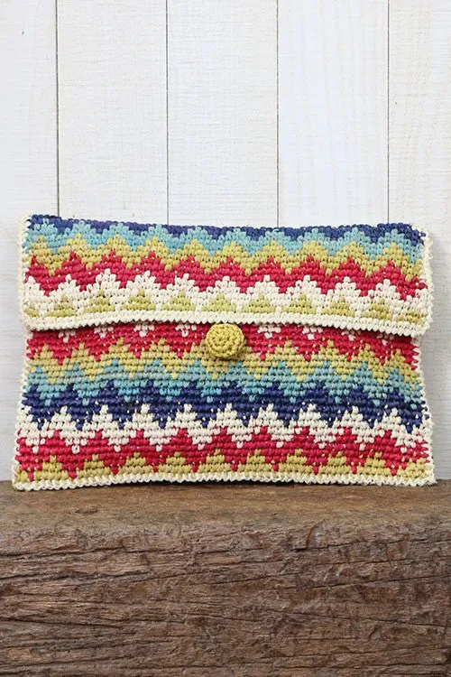 Zig Zag Clutch Bag