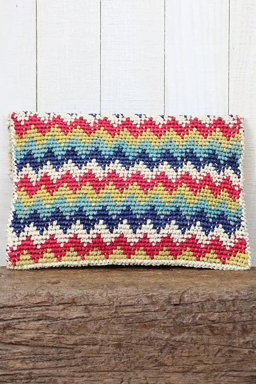 Zig Zag Clutch Bag