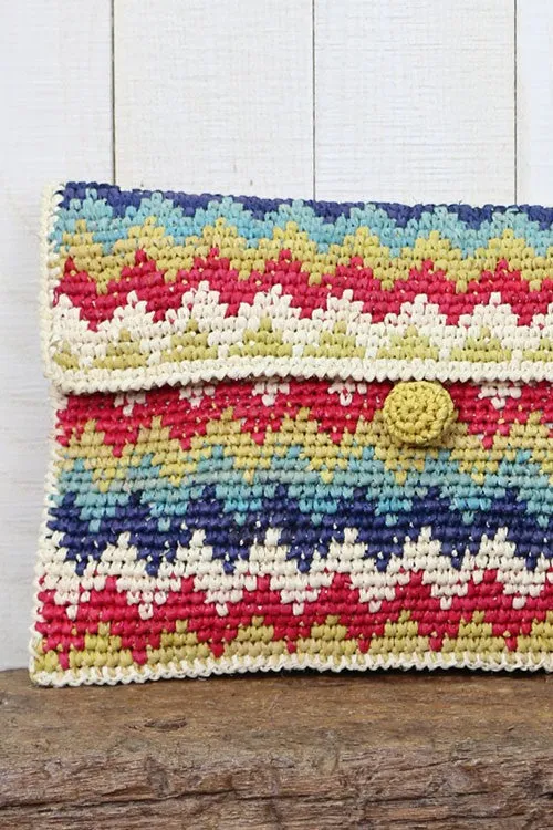 Zig Zag Clutch Bag